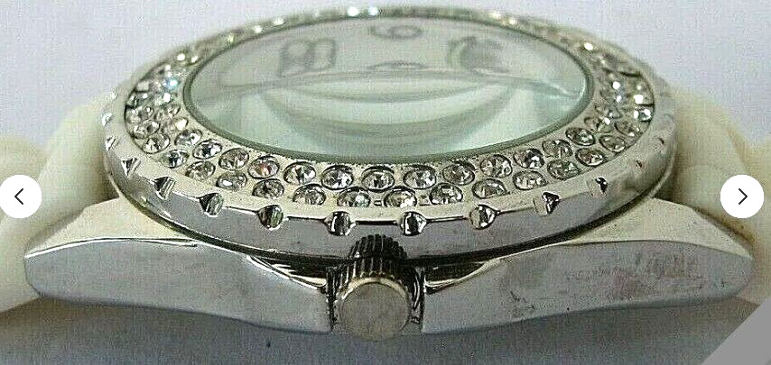 Serena Watch with battery powered Quartz movement and Rubber Bracelet.