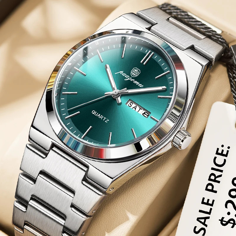 PAAZOMU Fashion Men’s Quartz Watch Bright Men’s Watch