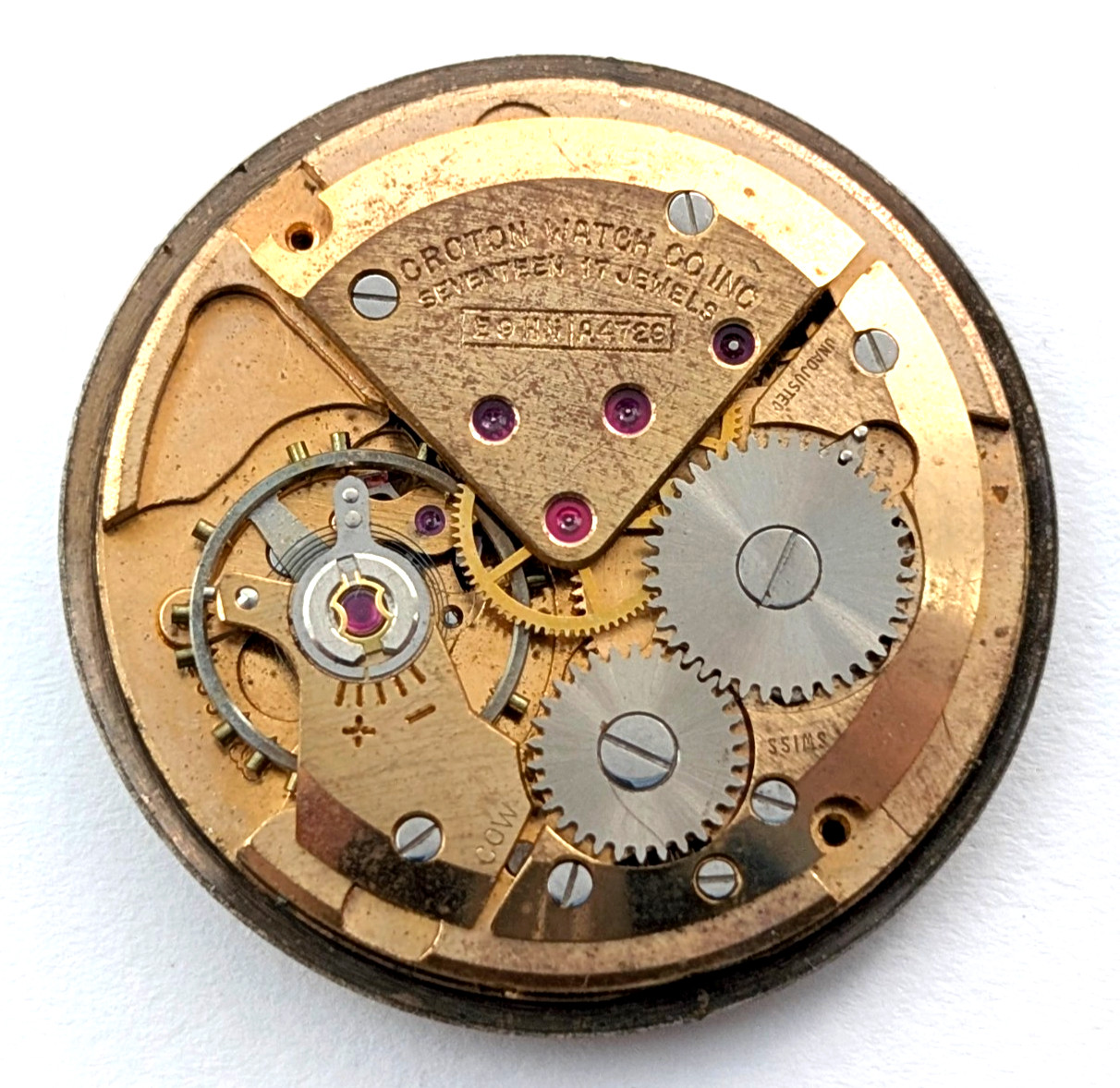 CROTON Rivera De Luxe E9HN A4729 17j ETA 2391 Watch Movement 28mm PARTS REPAIR