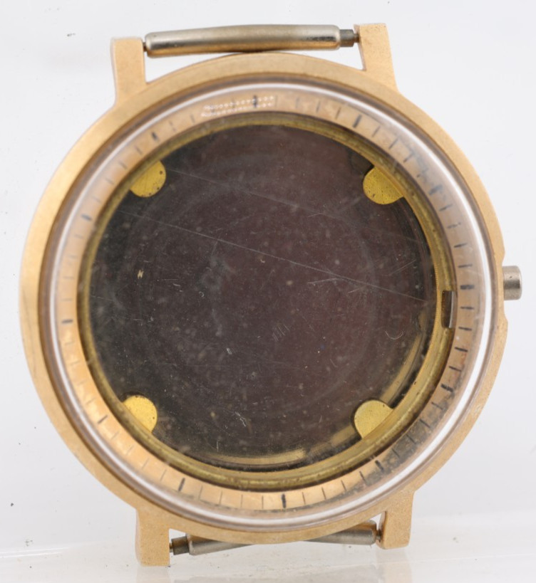 NOS VTG SWISS WRIST WATCH CASE, 35.33mm, 15mm LUG, 25.6mm MOVEMENT SEAT (EW)