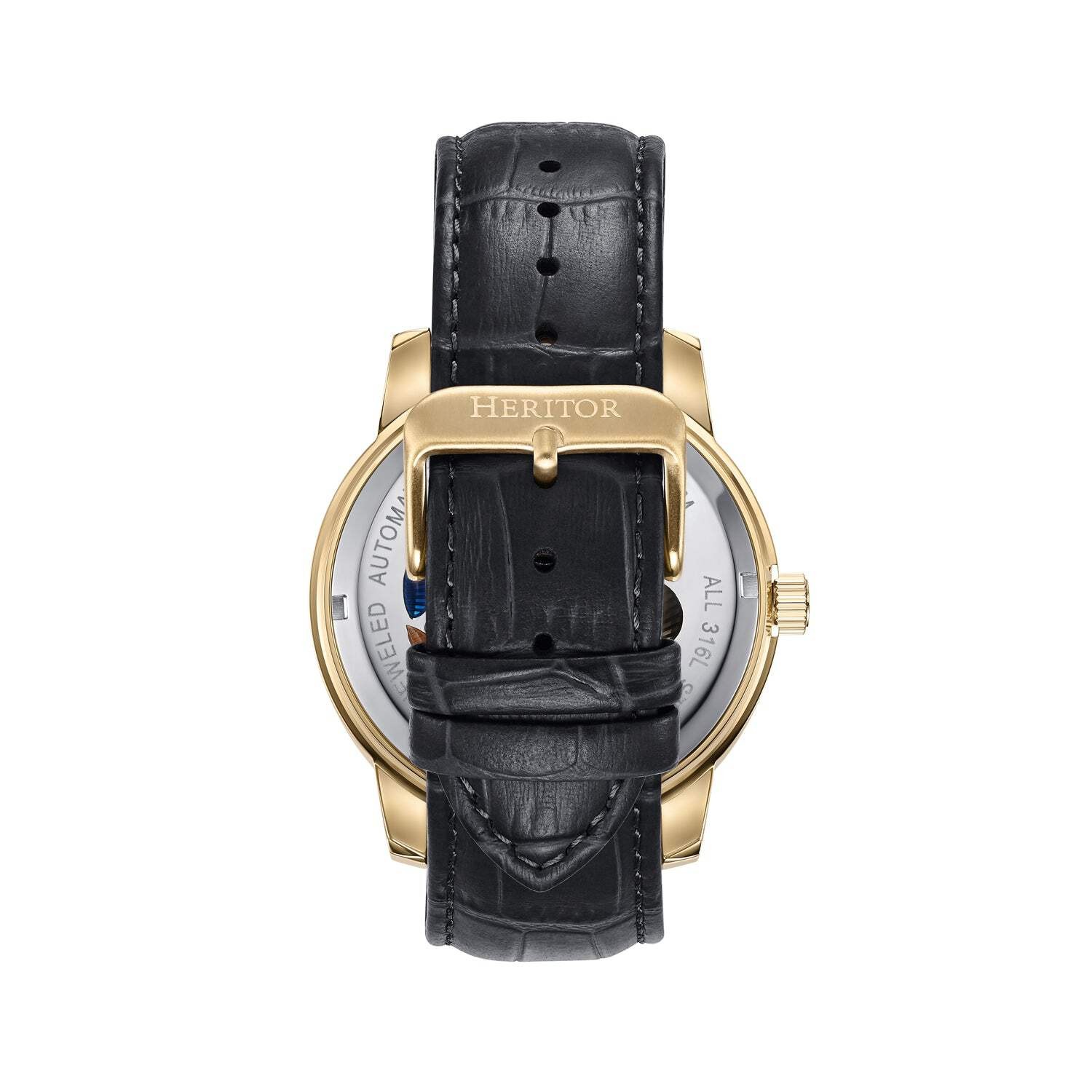 Emmanuel Semi Skeleton Custom Dial Black/Gold | MULTICOLOR Dial Wristwatch HERHS