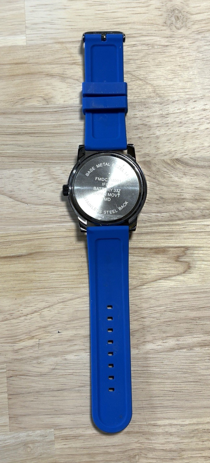 Blue and Dark Chrome Watch