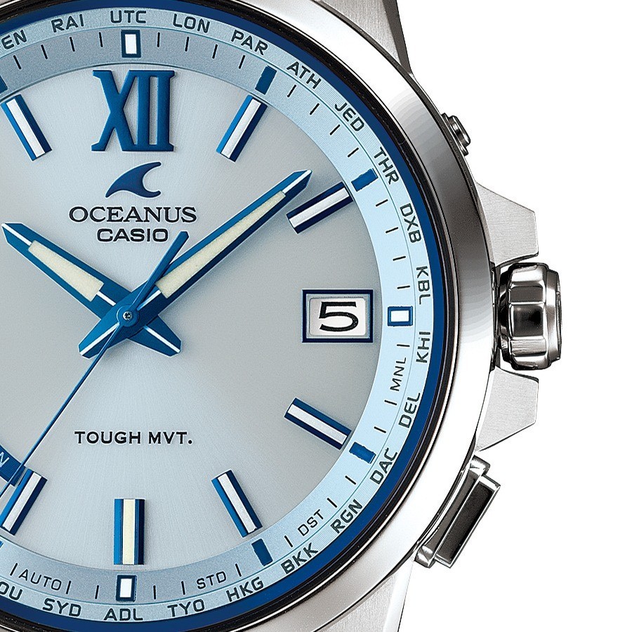 Casio OCEANUS OCW-T150-2AJF Titanium Radio Solar Men’s Watch Blue 41.3mm