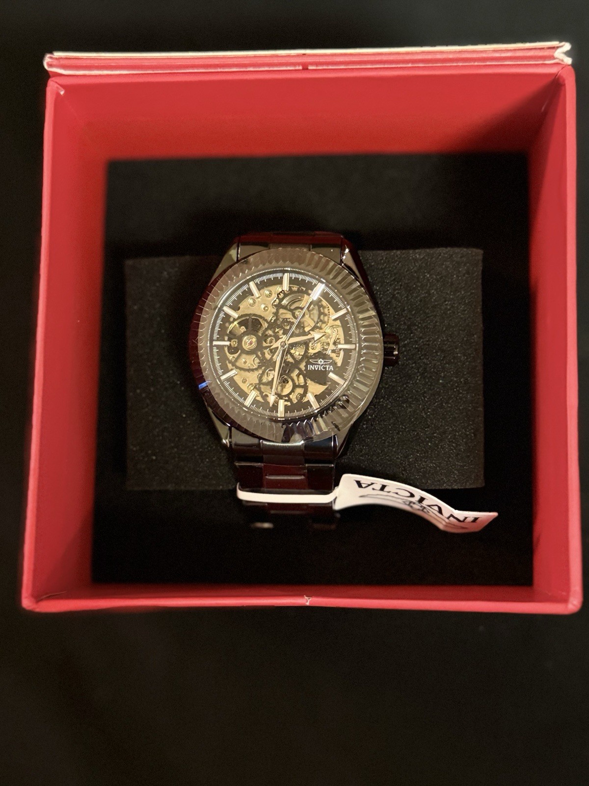 Invicta Objet D Art Automatic Men’s Watch w/ Skeleton Dial – (69754) Black