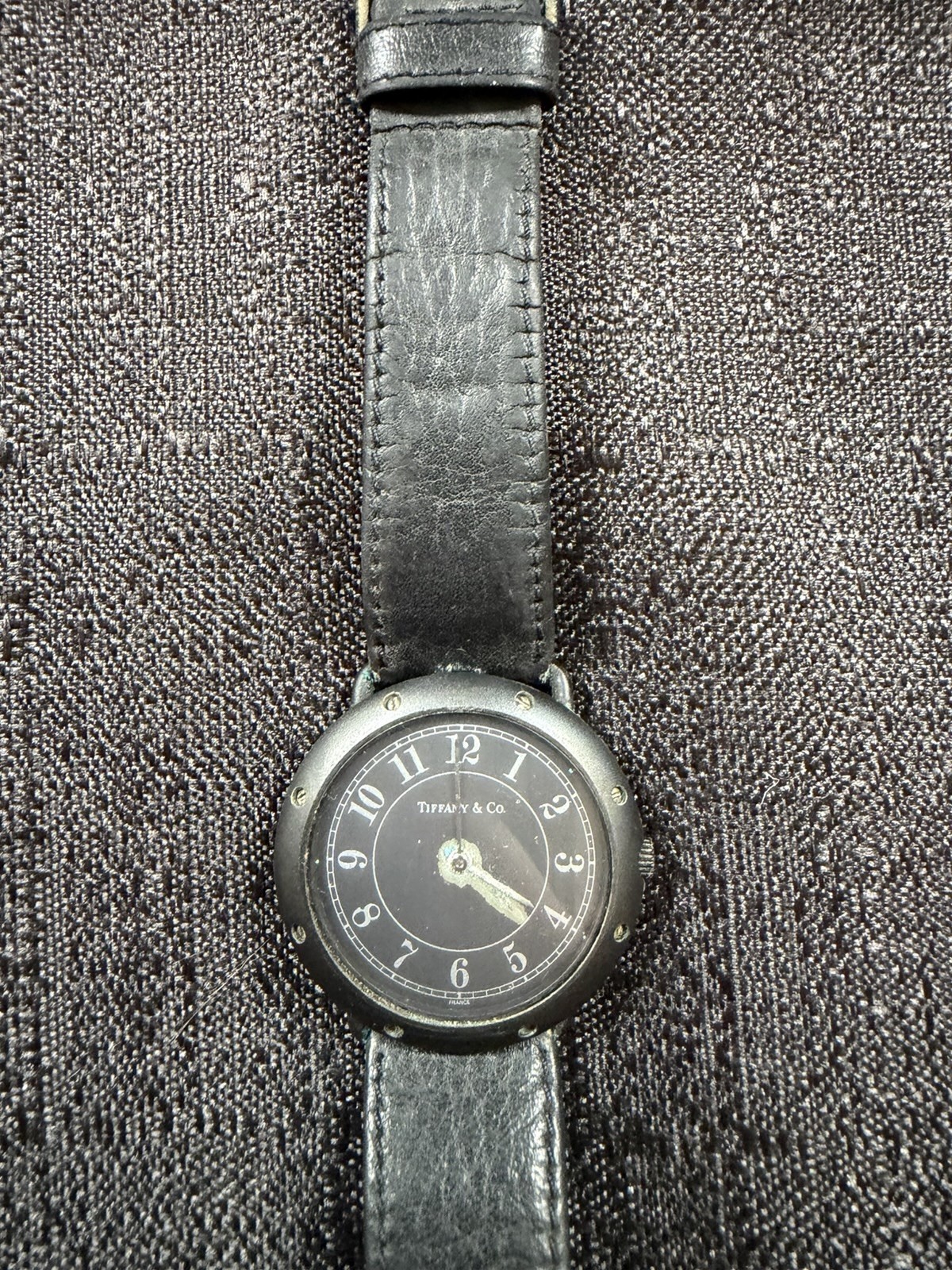 Authentic Vintage Tiffany & Co. Black PVD Matte Stainless Steel Watch ‘90s As-Is