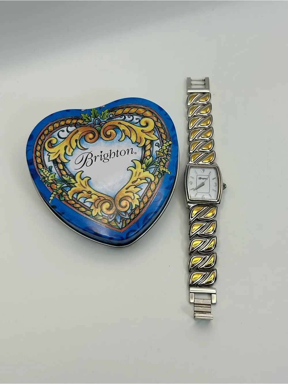 Brighton Coconut Grove Watch Two-tone Gold Silver Plated Chunky & Tin