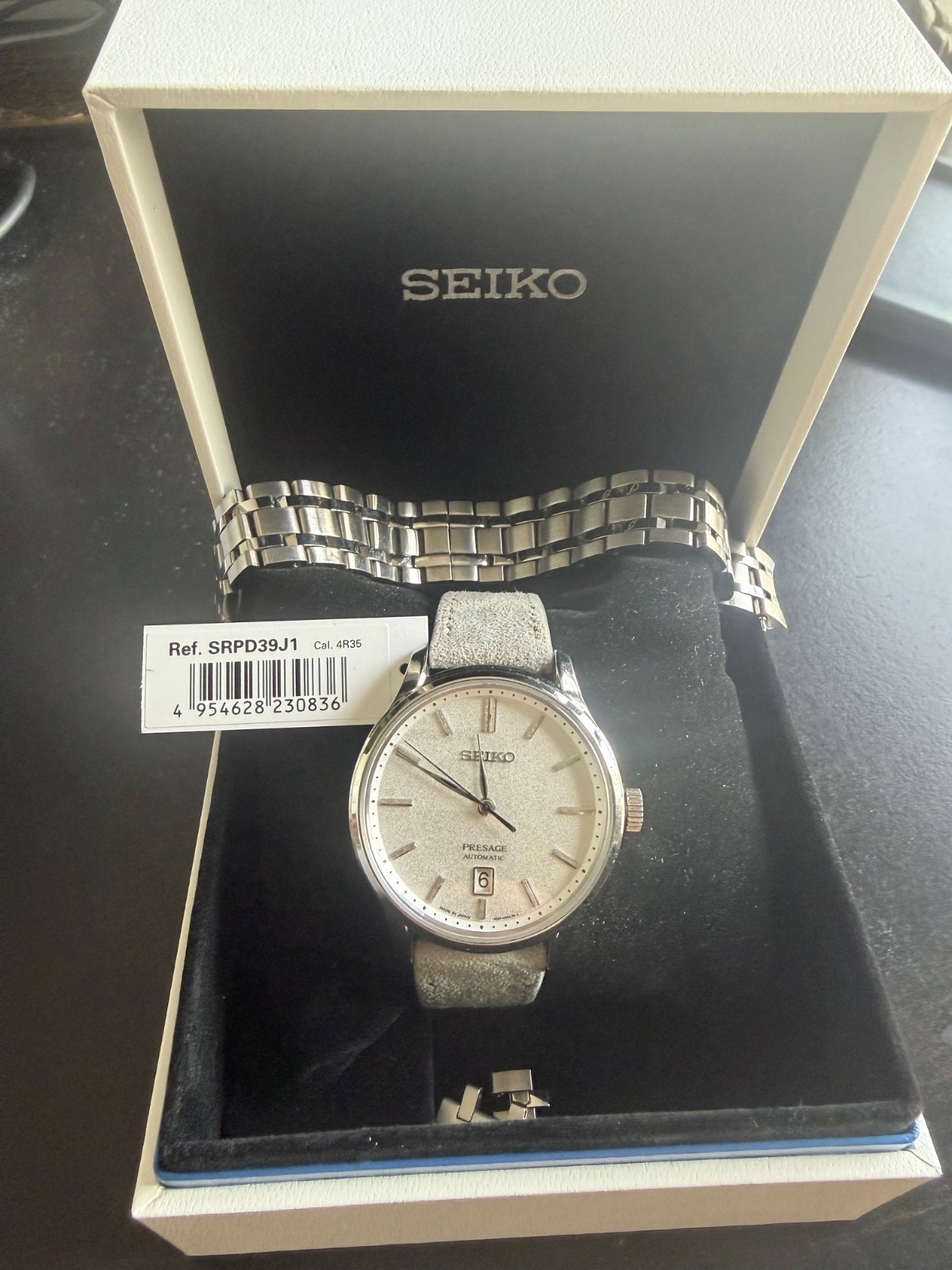 SEIKO PRESAGE SRPD39J1 Automatic Watch Zen Garden Silver Sapphire w/display box