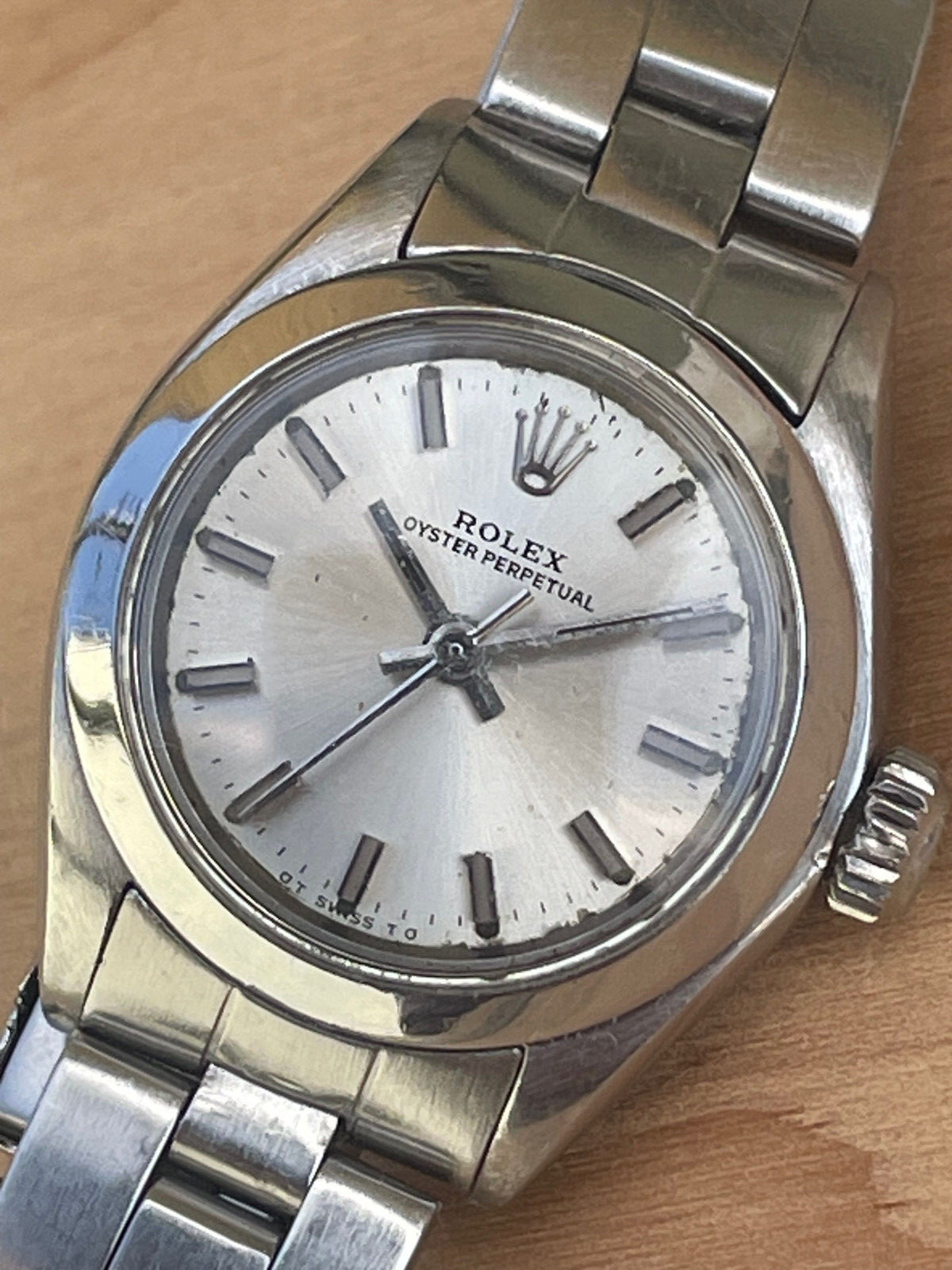 Vintage Rolex Oyster Perpetual 6718 Automatic Womens Watch Sigma Dial Circa 1977