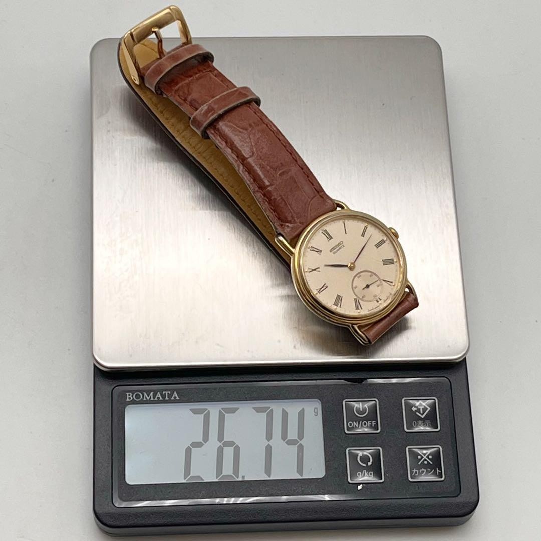 Seiko Gold Small Second Quartz Watch 2628-0010 Mens wrist 16.0cm/6.3in