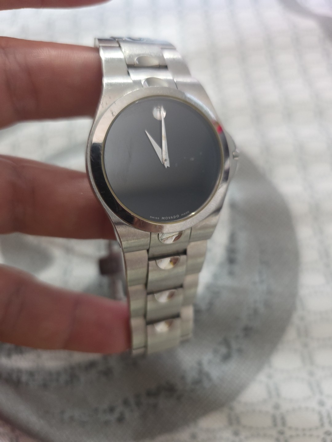 Women’s Movado Luno Sport Black Dial Stainless Steel Swiss Quartz Watch