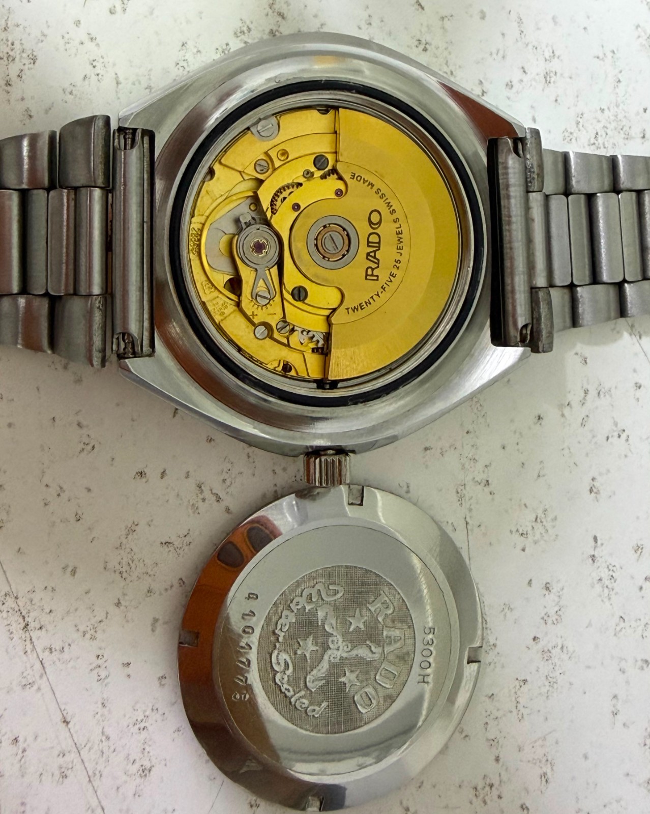 Vintage RADO Starfire Day Date Automatic 25 Jewels Swiss Men’s Watch 5300H