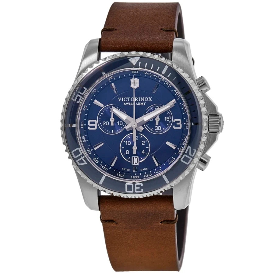 Victorinox Men’s Maverick Chronograph Blue Dial Quartz Watch – 241865 NEW
