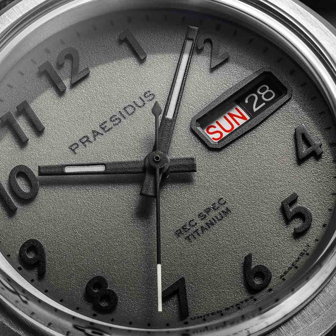 Praesidus REC SPEC Automatic Titanium Day-Date Full Light Military Men’s Watch