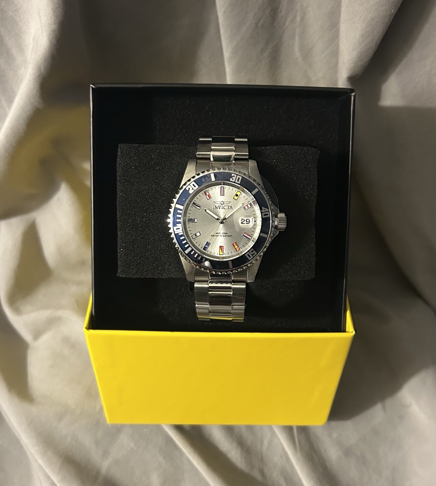 Invicta Pro Diver Men’s 40mm Watch Model #49885 – Features Nautical Signal Flags
