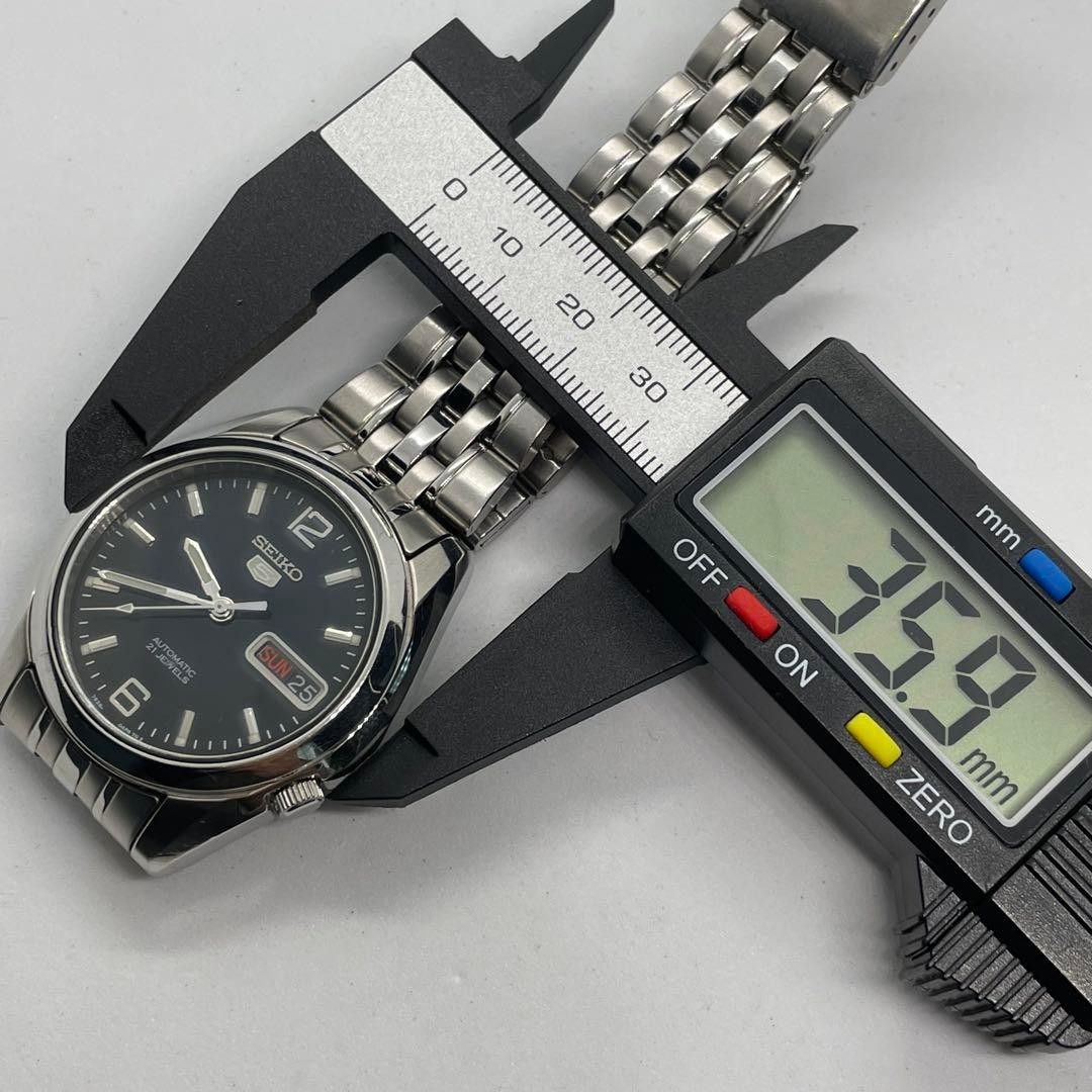 Seiko 5 Transparent back navy dial 7S26 01V0 Working Includes box From Japan