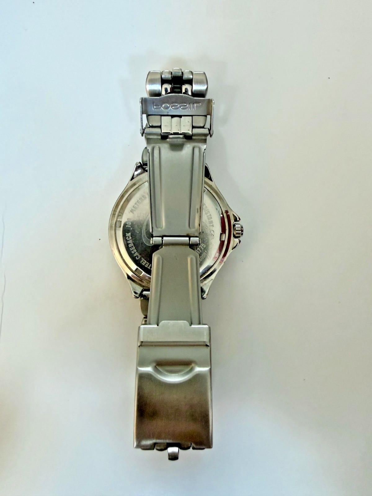 Fossil BQ8775 Mens Quartz Watch Blue 40mm Silver bracelet