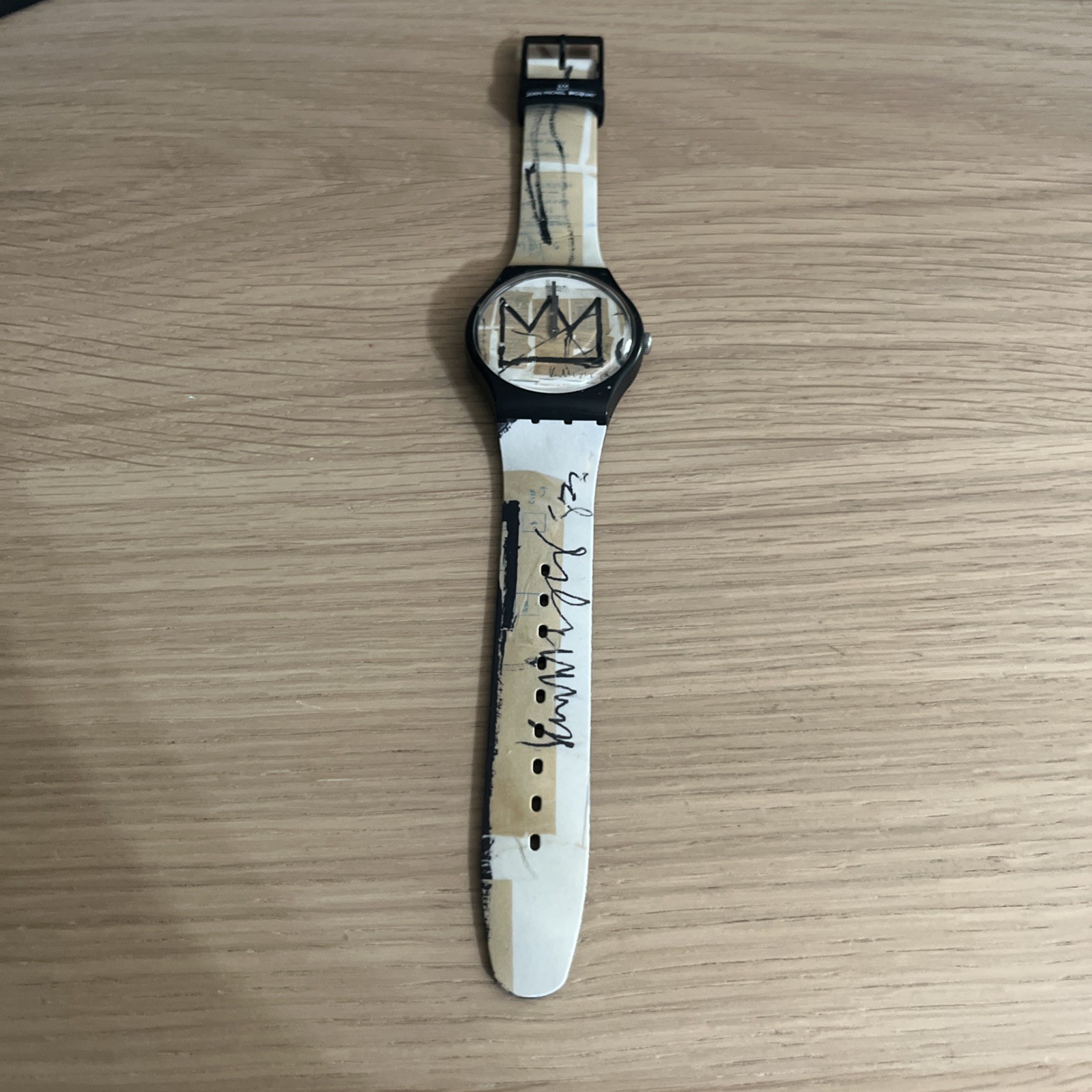 NEW & GENUINE Swatch X Jean-Michale Basquiat Untitled Limited (Crown) (SUOZ355)