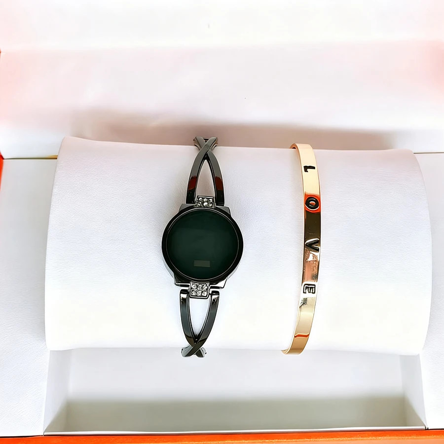 LED Electronic Watch with Bracelet for Women Girls Touch Control Screen Digital