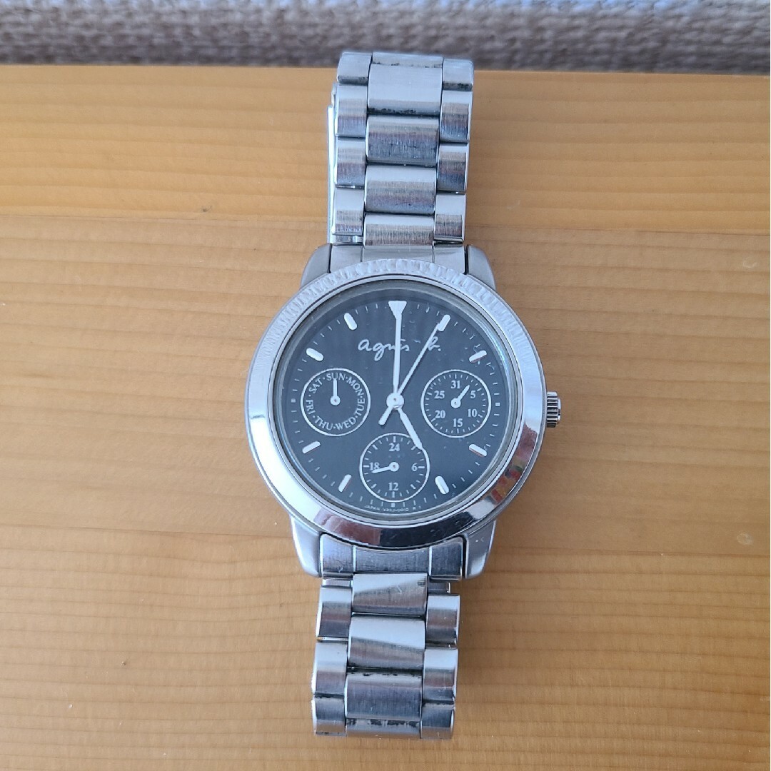 Agnes b. Wristwatch Silver Analog Battery Operated Regular 38 000 yen