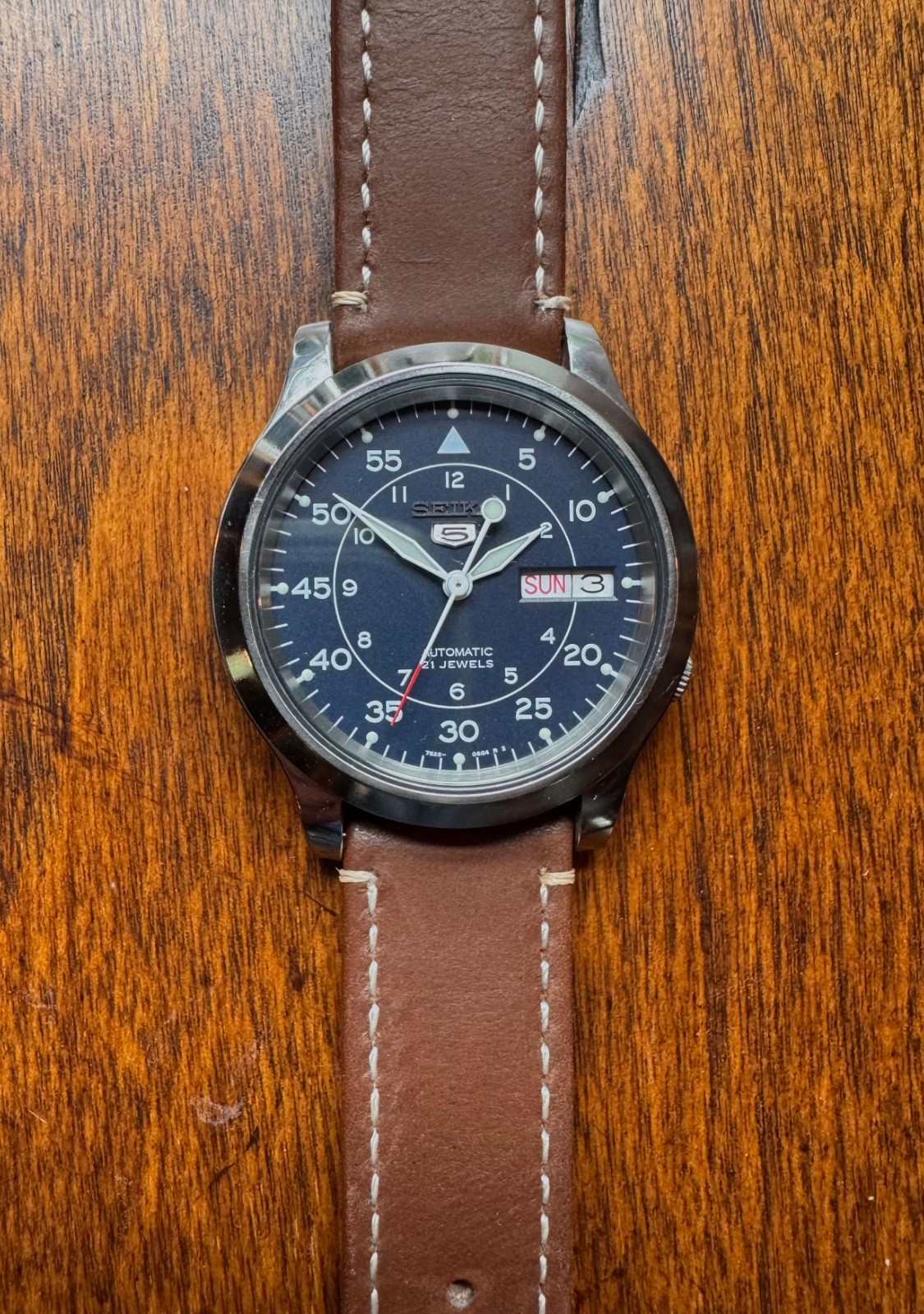 SEIKO 5 7S26-02J0 SNK807 Automatic 36mm Blue Dial Day/Date Men’s Watch JAPAN