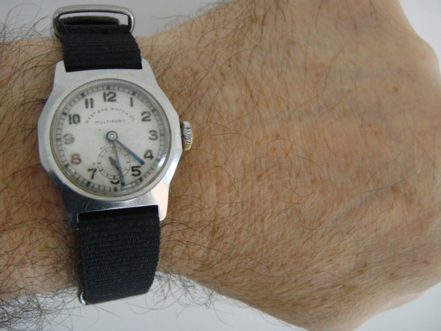 Borgel Taubert mans Mido Multifort West End Watch Co bumper vintage 17 jwl watch