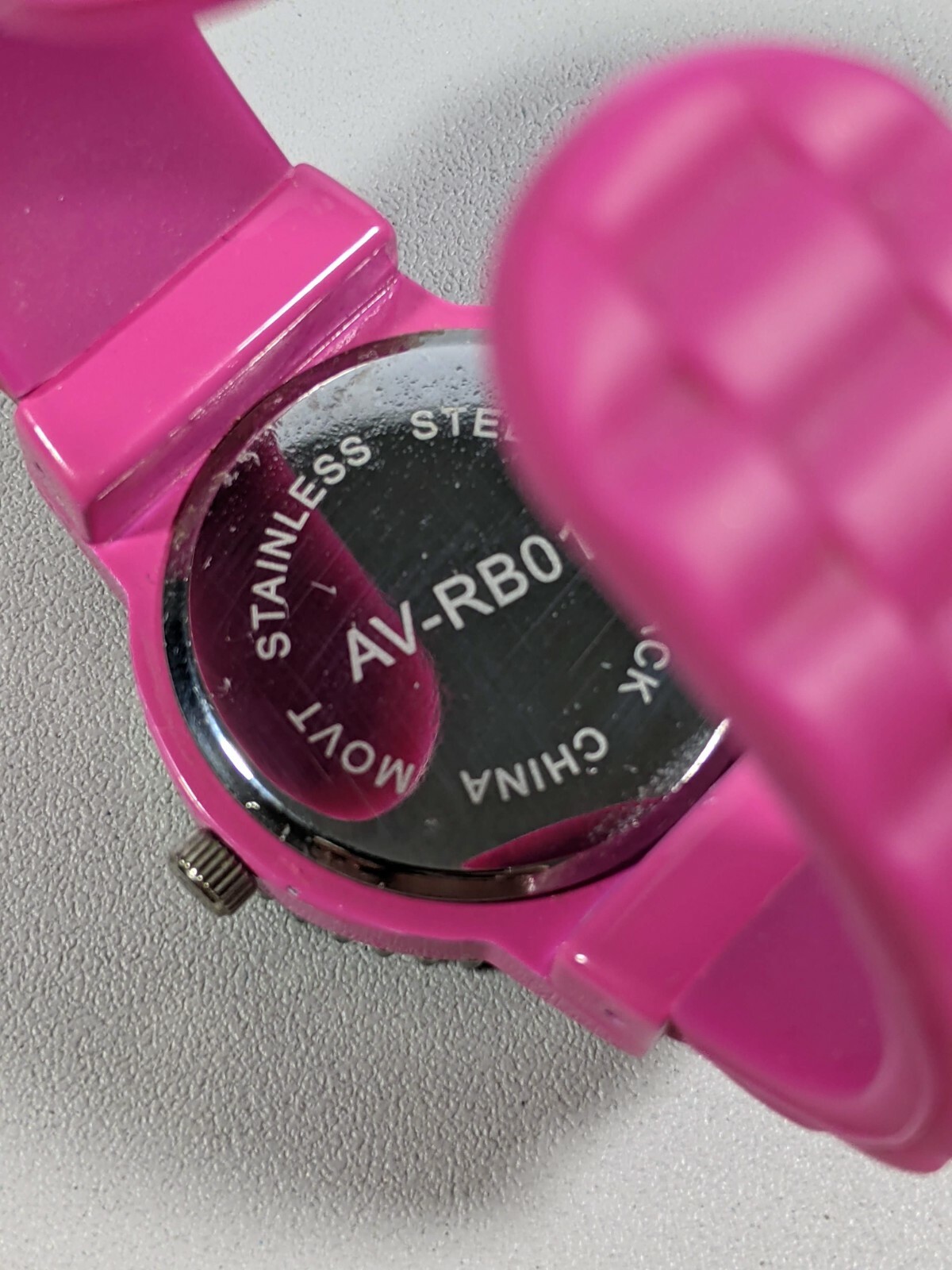 Avenue Pink Dial Crystal Accent Bezel Round Case 34.4 mm Open Cuff Band Watch