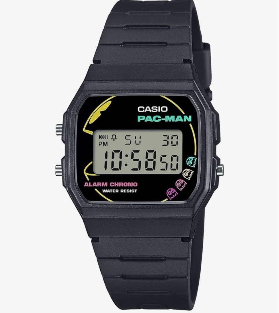 Brand New Casio PAC-MAN Collaboration F-91WPC-1AJR Men’s Black Watch Fashion