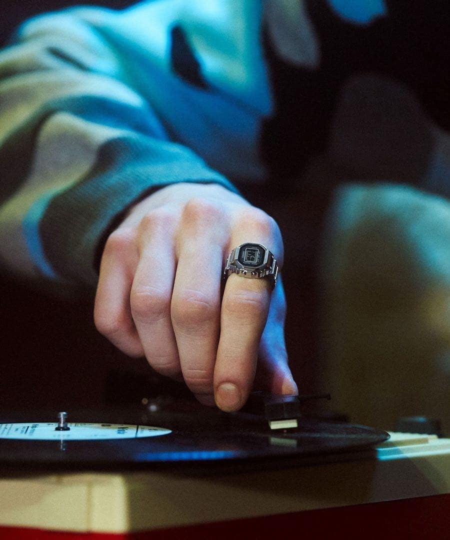 at Ginza CASIO Ring Watch G SHOCK Silver New and