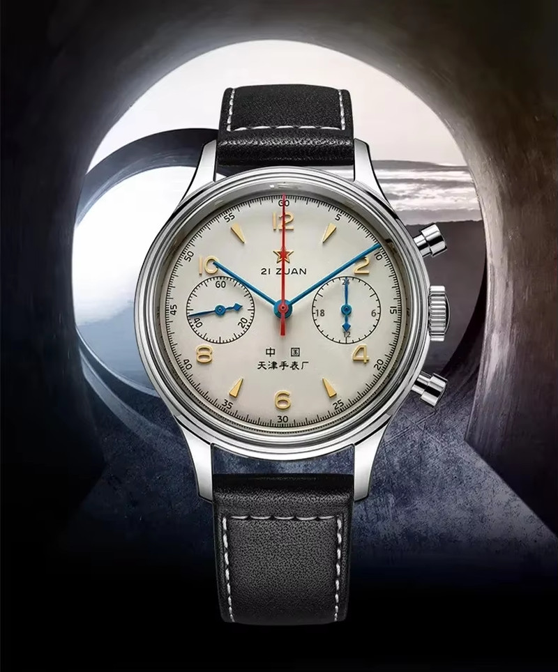 Men’S Watches 1963 Pilot Automatic Watch 42Mm Waterproof Retro Quartz Chronograp