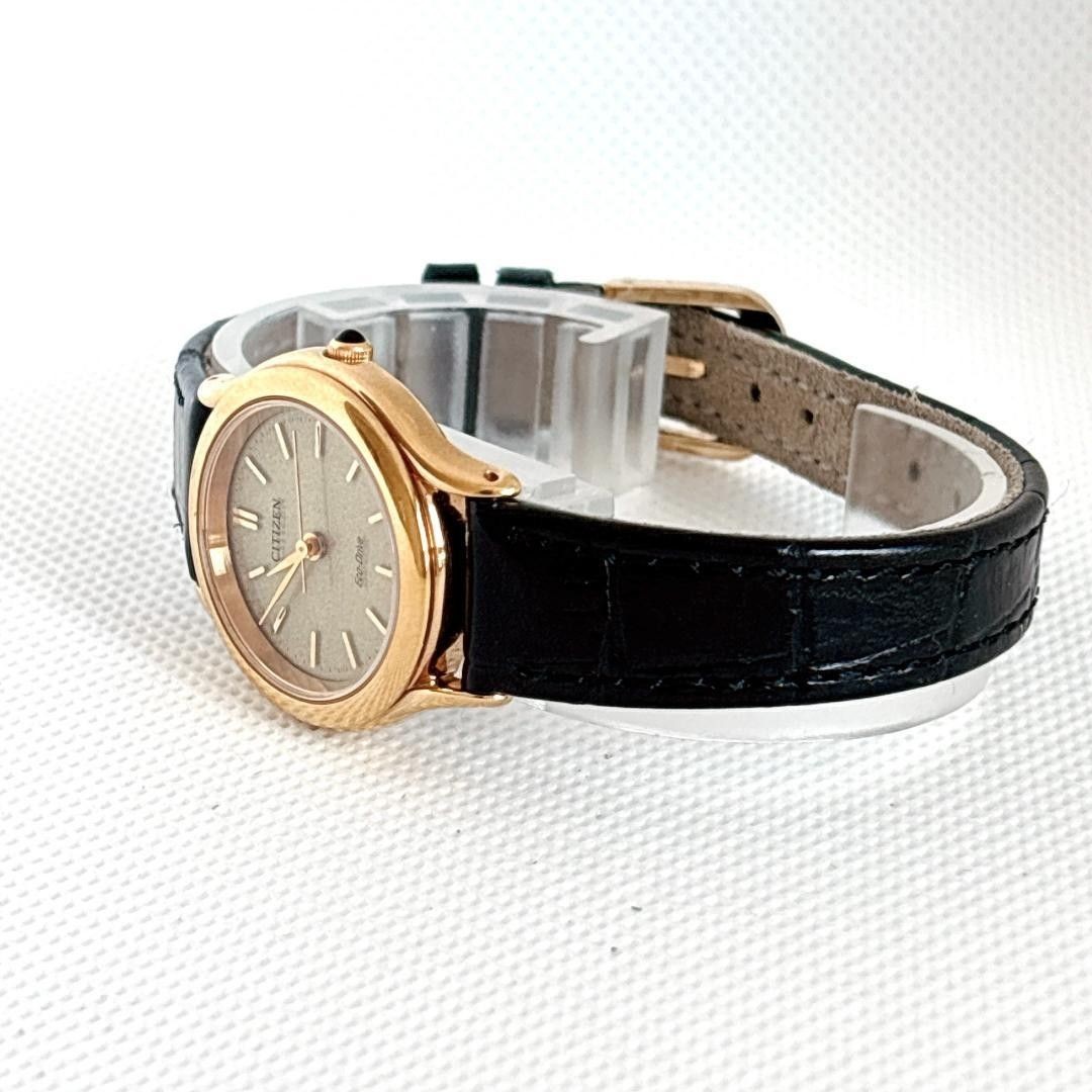Excellent Condition Working Item Corporate Engraving Citizen Solar Gold Ladies