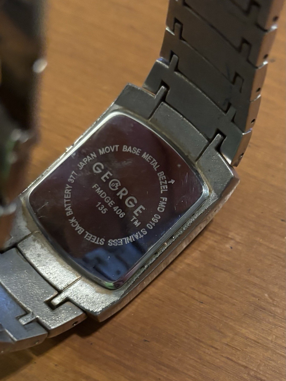 George Men’s Silver Case with Silver Bracelet Watch FMDGE 406 Used EX FS