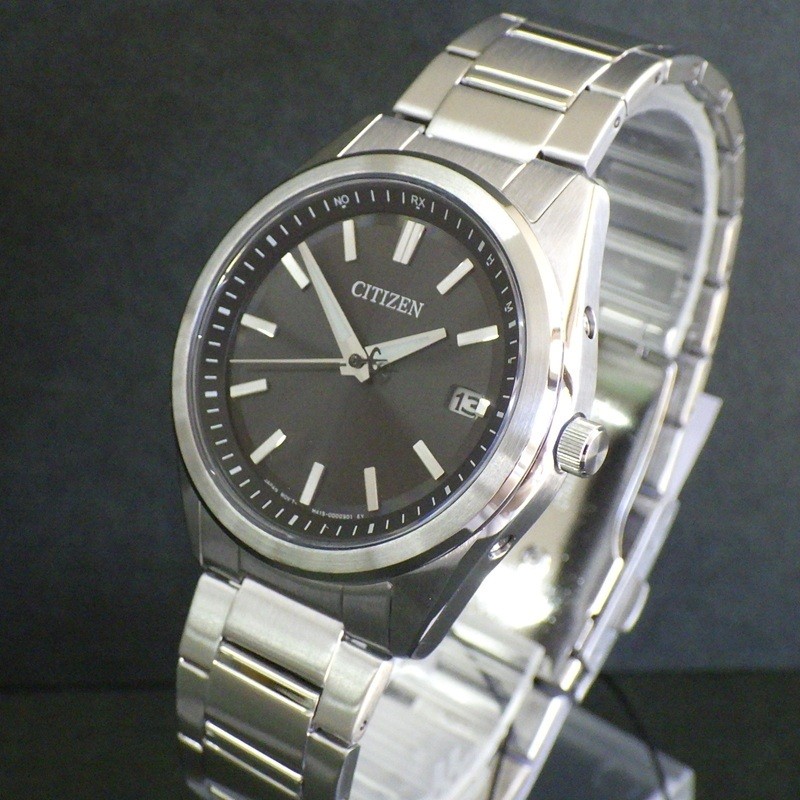 New CITIZEN Eco Drive Radio Controlled Watch AS1080 65E Solar Radio Black Dial S