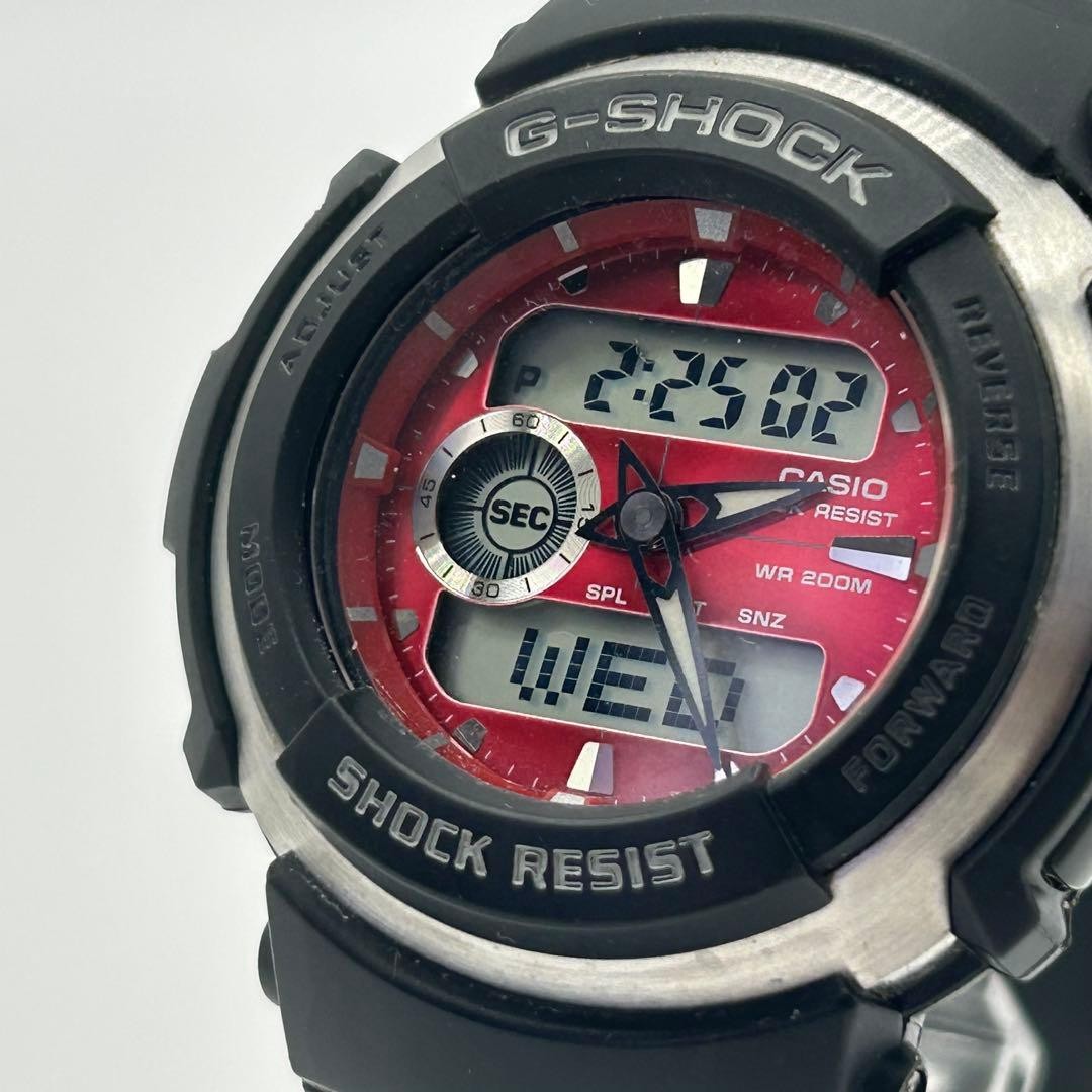 [Working Condition] CASIO G-SHOCK G-300 Metallic Red Analog-Digital Watch