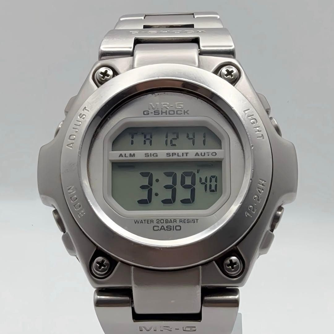 Rare CASIO G-SHOCK MRG-100 Metal Men’s Wrist Watch Digital Silver Used no Box