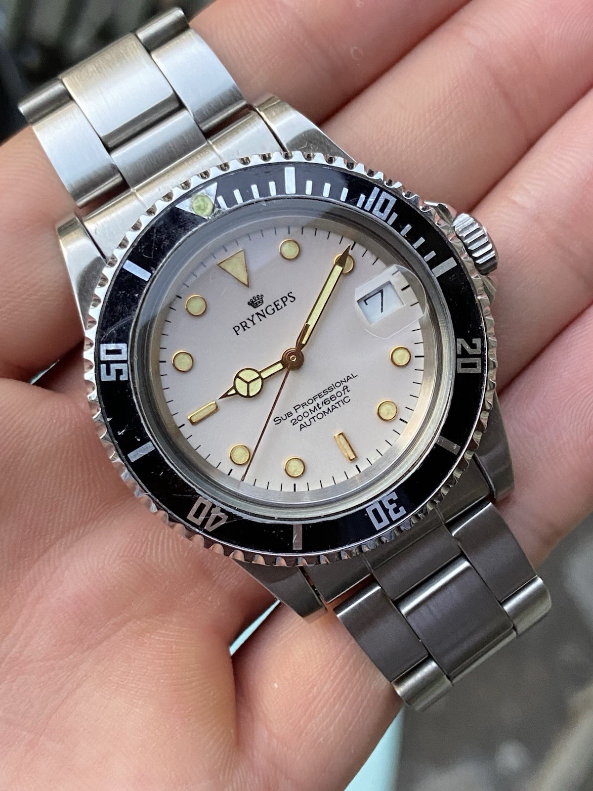 Vintage Swiss Rare Pryngeps Automatic Diver Sub Watch