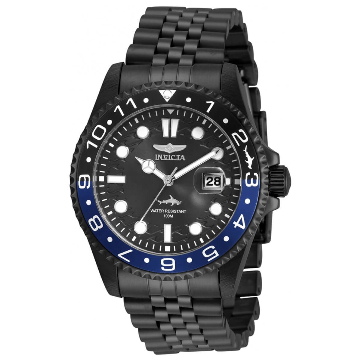 Invicta Men’s Watch Pro Diver Quartz Rotating Bezel Black Dial Bracelet 30627