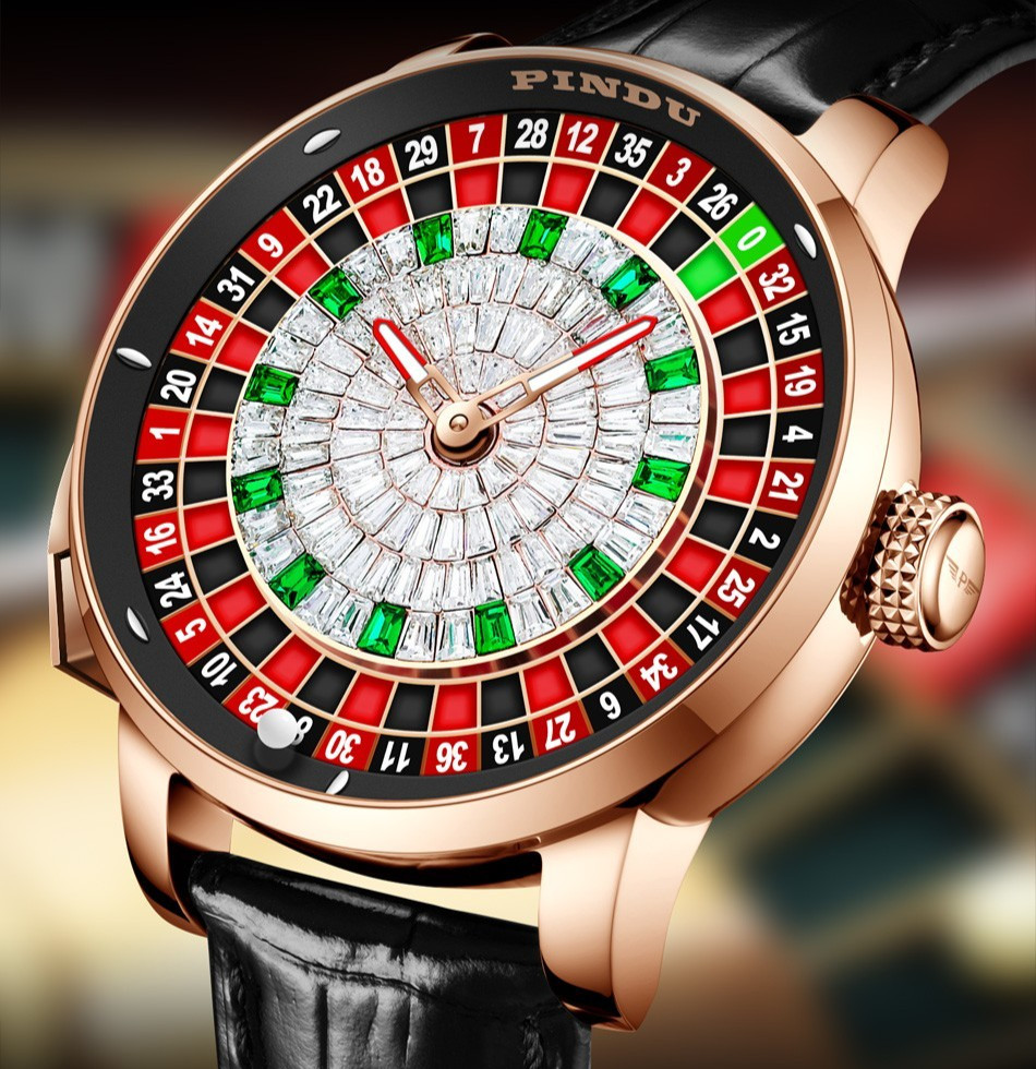 2024 PINDU Men’s automatic mechanical watches roulette button business luxury
