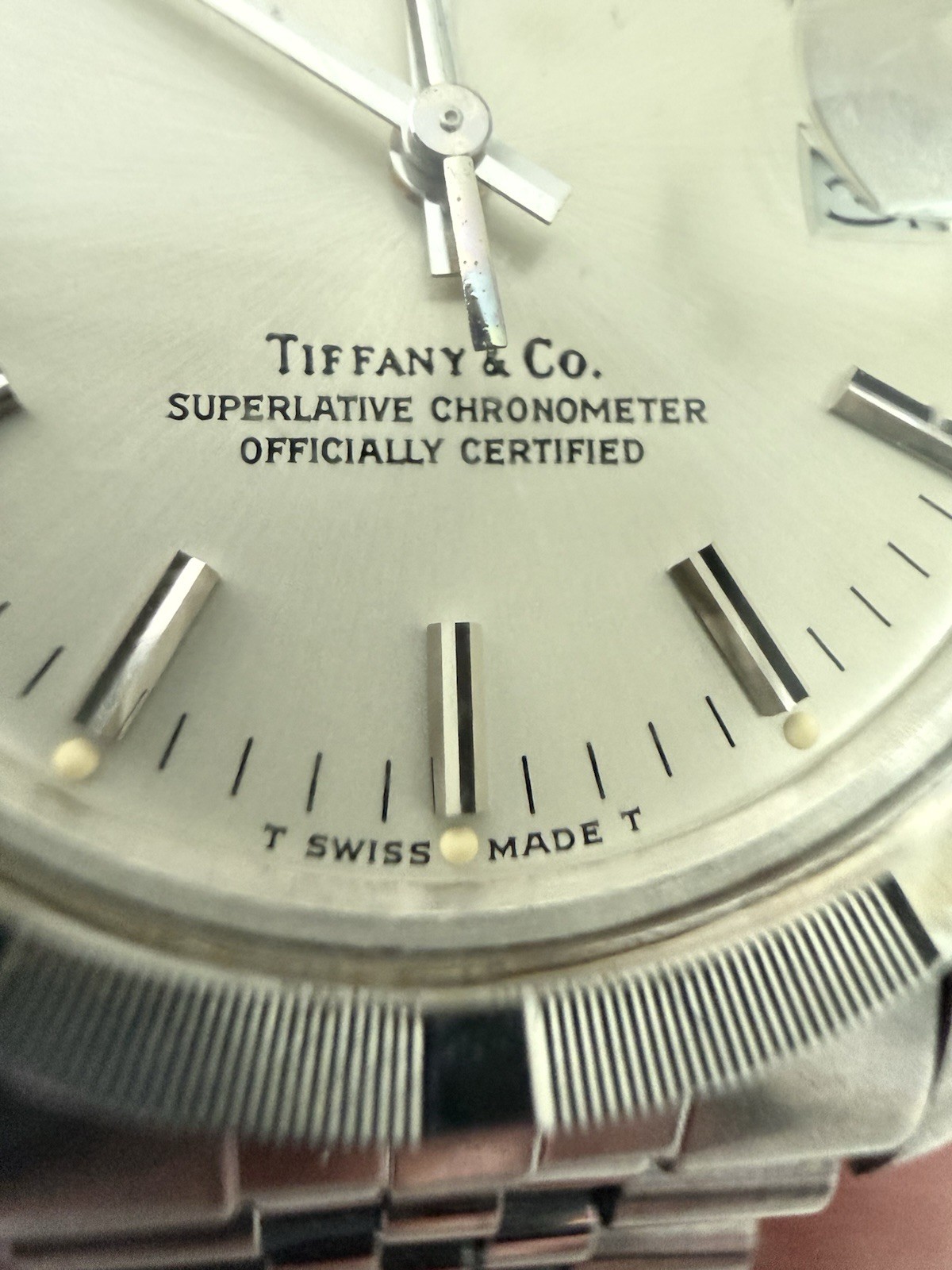 Rolex Oyster Perpetual Date Auto Date Stainless Steel Silver Tiffany Dial w/ Box