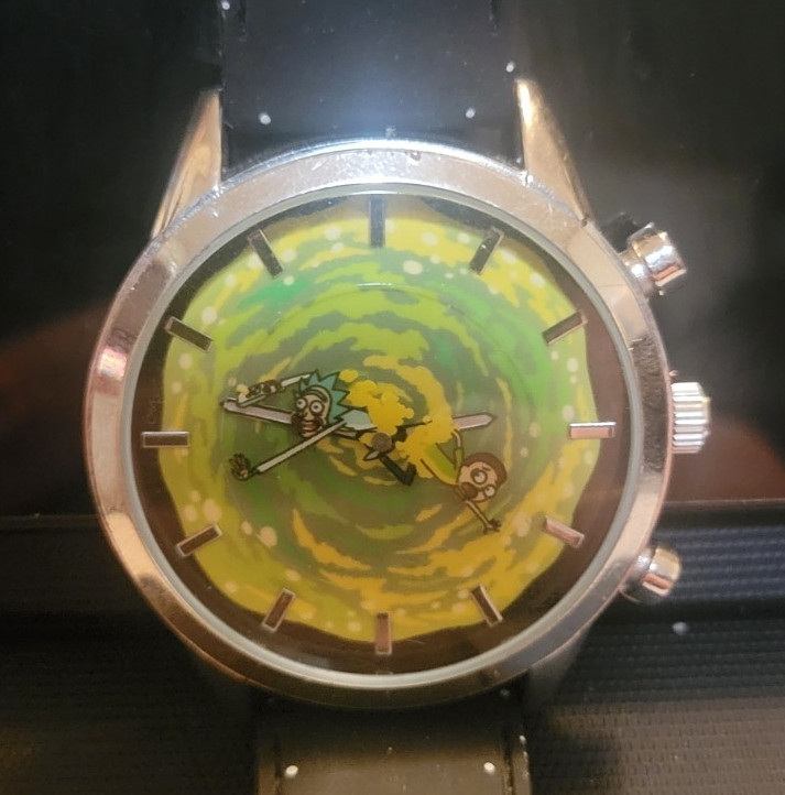 Rick & Morty Adult Swim Analog Wrist Watch New Battery