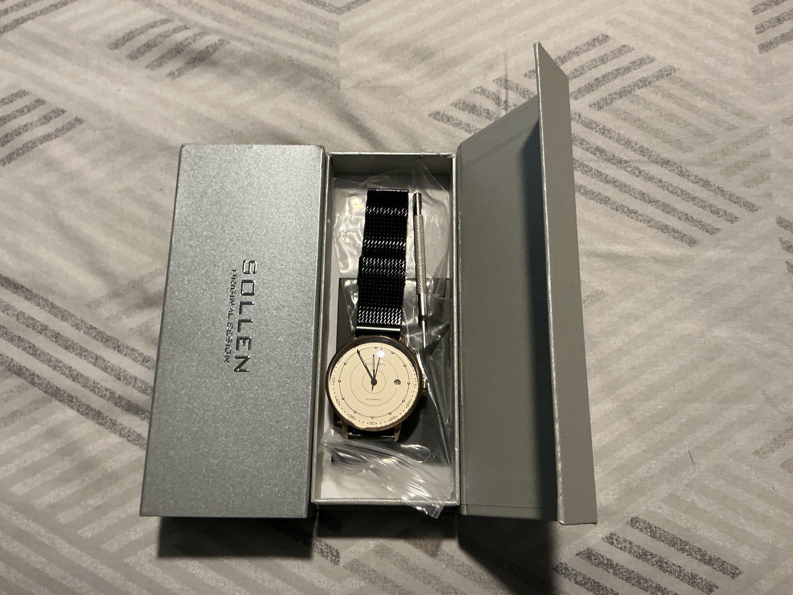 SOLLEN Men’s Minimalist Automatic Watch, Imported Mechanical Movement – 3ATM …