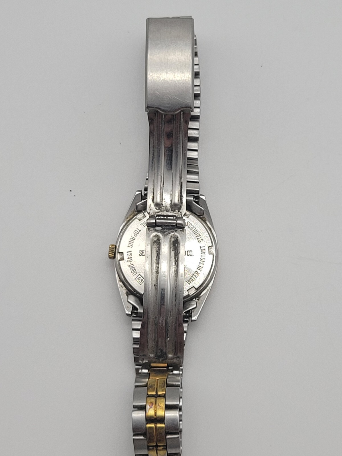 Vintage Phasar Two Tone Watch V248 0080 Oyster Chrono Sears Ladies Untested