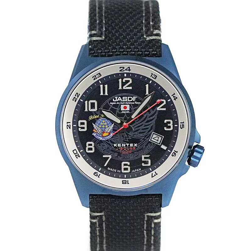 KENTEX S715M-07 JASDF Blue Impulse Solar Navy Blue Watch Used