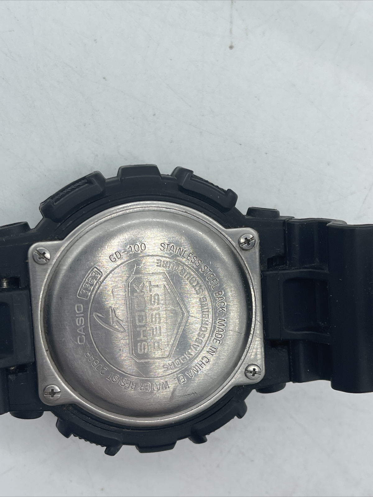 Casio GD100 Nato G-Shock World Timer Black Resin Digital Dial Dive Watch