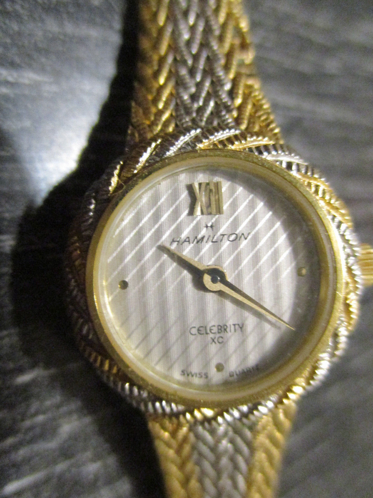 Vintage Hamilton Celebrity XC Wrist Watch Quartz Gold Silver Ladies Parts Repair