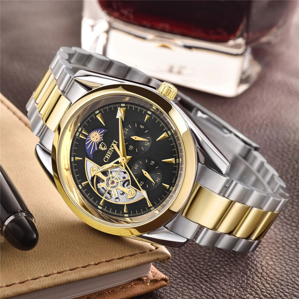 CHENXI Mechanical Automatic Watch Full Steel Watch for Business Male Wristwatch
