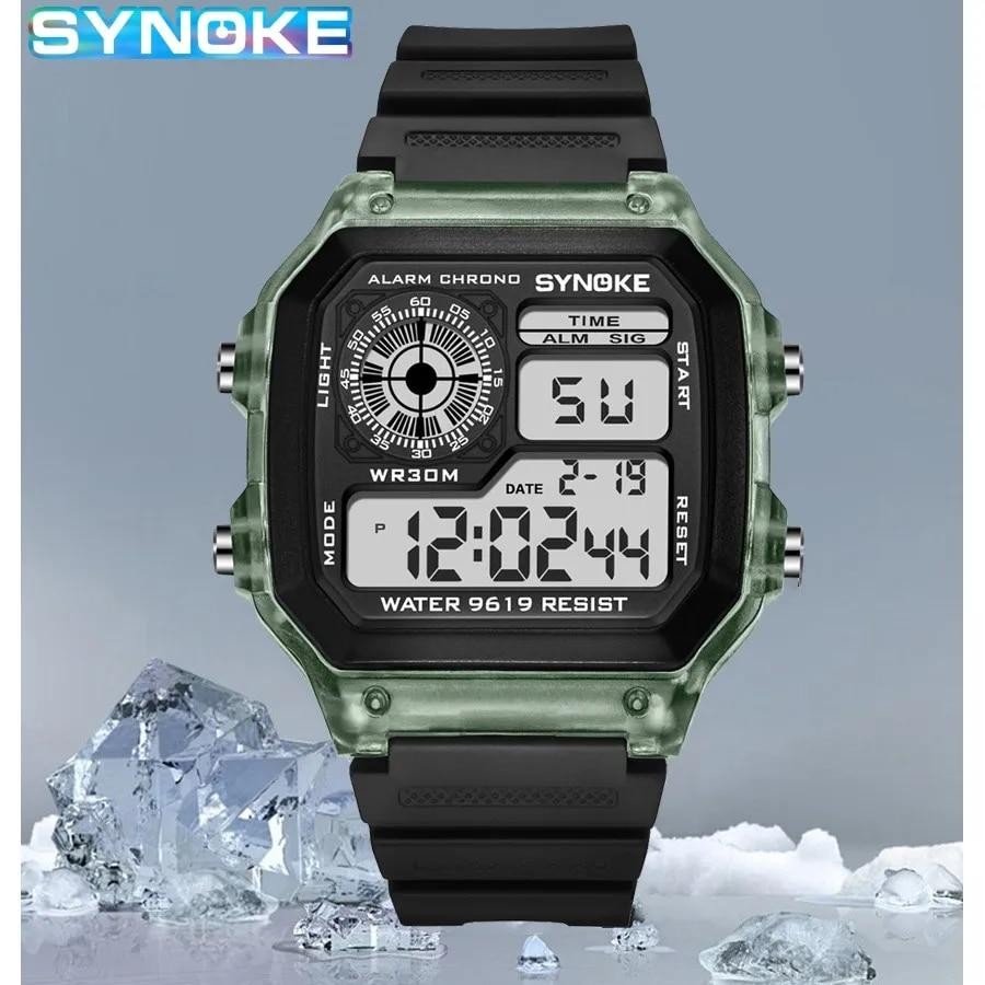 SYNOKE Digital Watches Men Sports Luminous Multifunction Waterproof Women Wristw