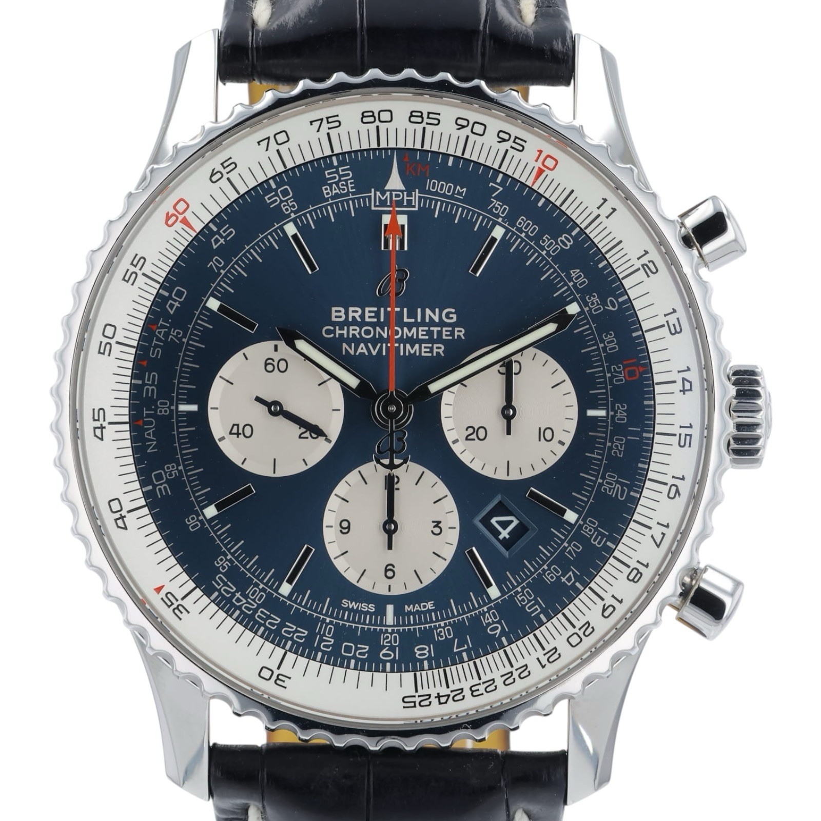 Breitling Navitimer Blue Dial Stainless Steel 46mm Automatic Men’s Watch AB0127