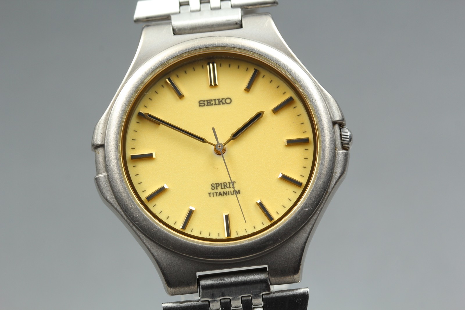 Vtg. 1995 [N MINT] SEIKO SPIRIT 7N01-7100 Bracelet 35mm Quartz Men’s Watch JAPAN