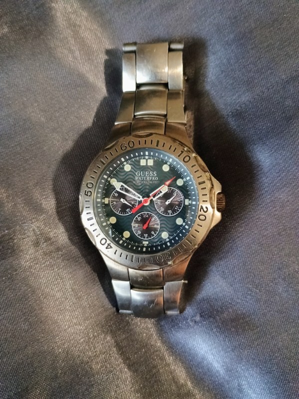 Guess Waterpro Men’s Watch 50 meters Japan Movt SS Stainless Steel