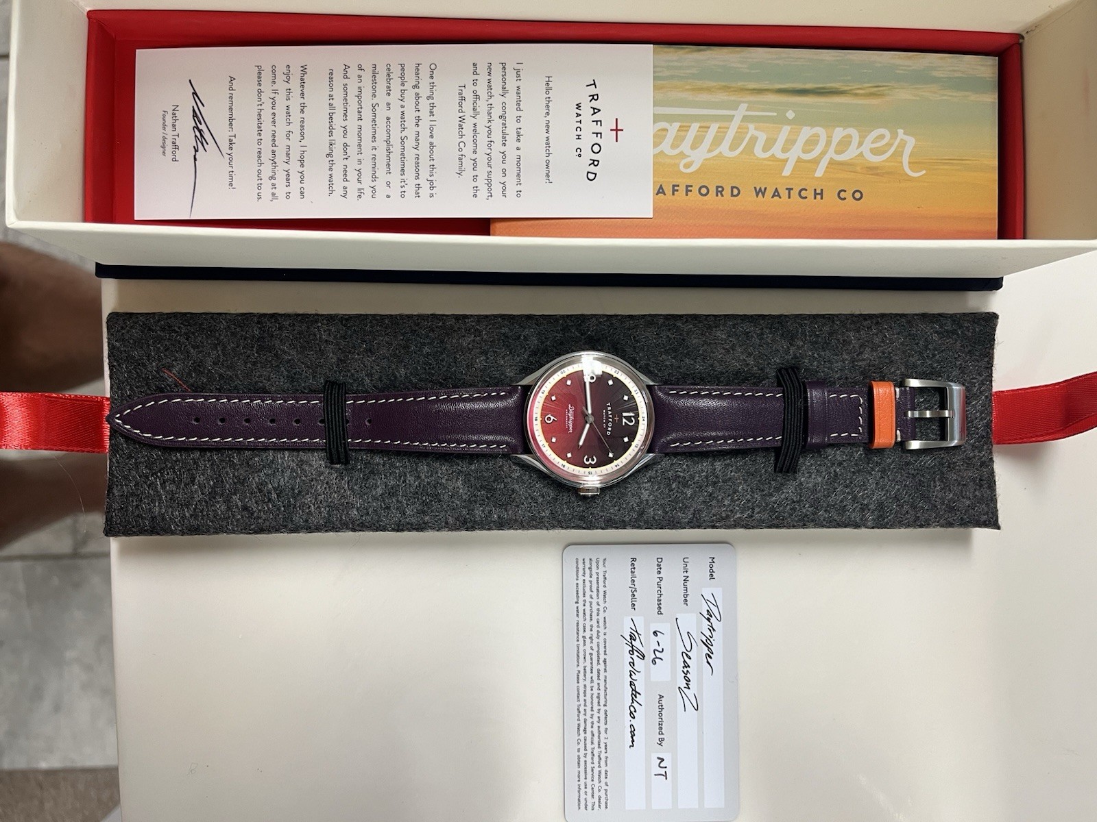 Trafford Watch Co Daytripper Eventide Limited Edition Automatic Rare Mint